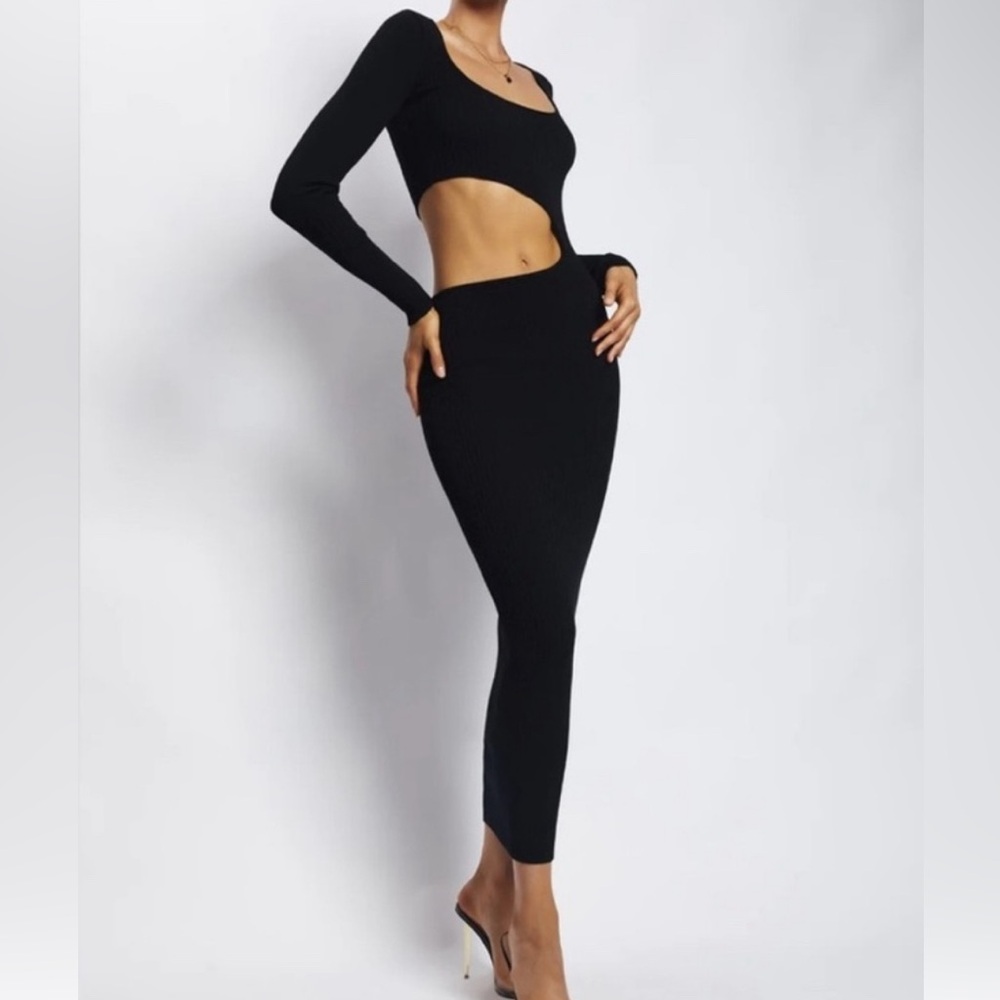 Meshki Cutout Long Sleeve Dress